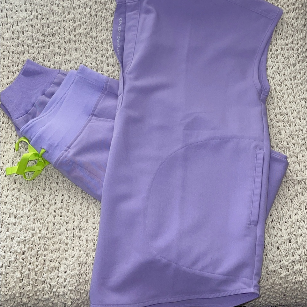women’s FIGS SCRUBS in light purple